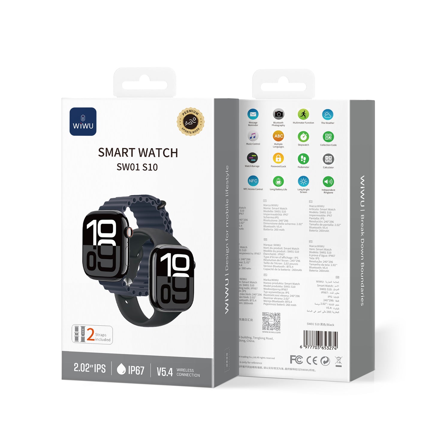 WiWU Smart Watch Sw01 S10 White