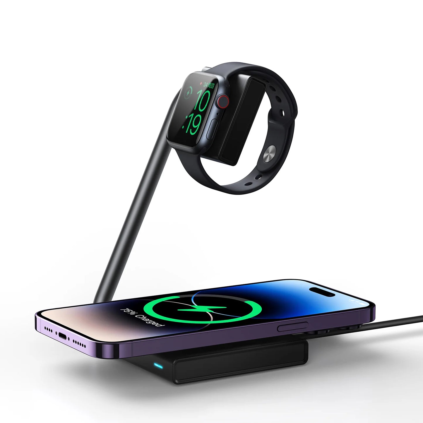 JOYROOM 2 in 1 Foldable Wireless Charger-Black