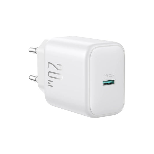 JOYROOM PD 20W Charger-White (UK)+C to L Cable 1m-White