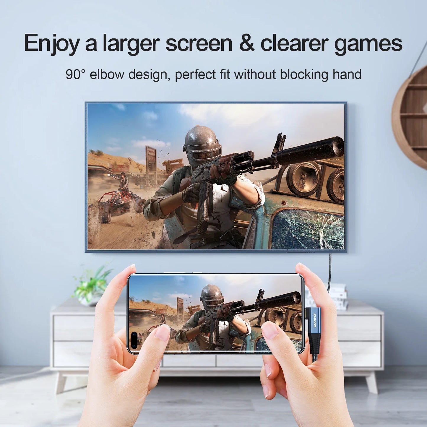 JOYROOM type C to HDMI 4K cable 2m-gray