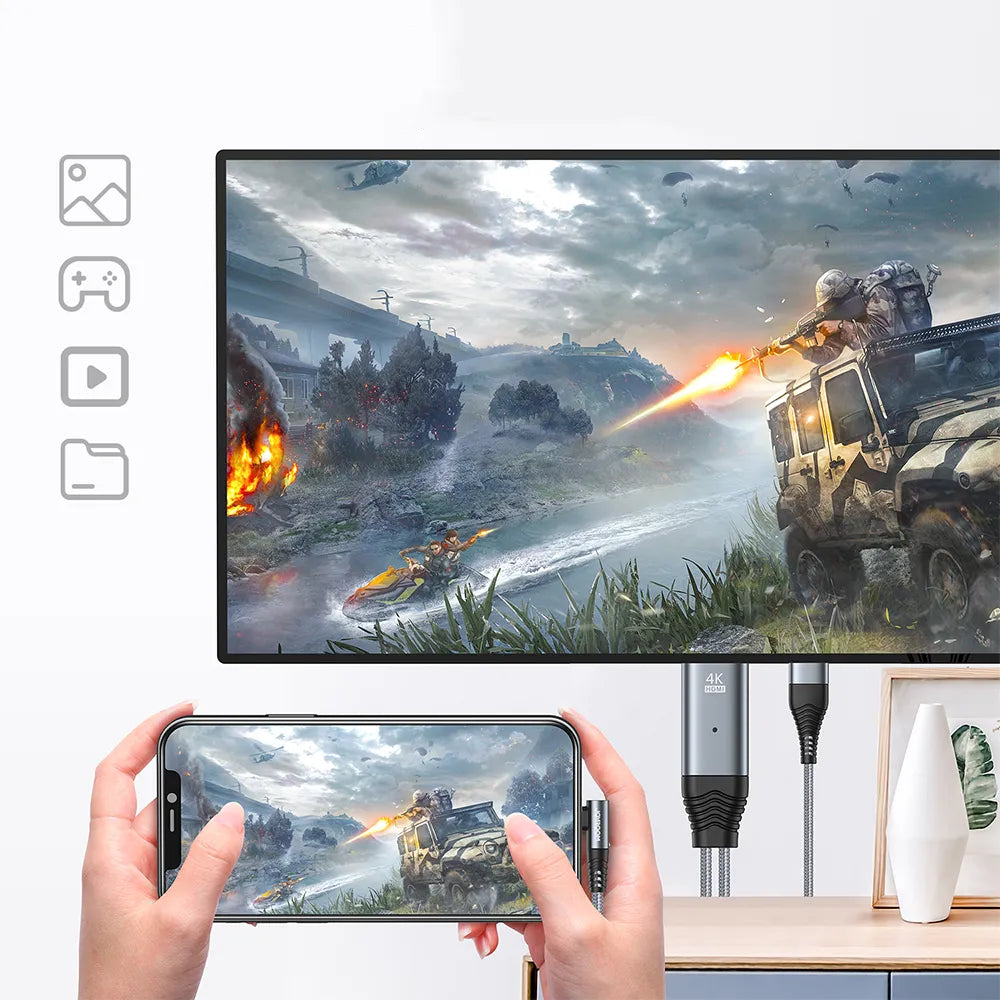 Lightning to HDMI 4K mirroring cable