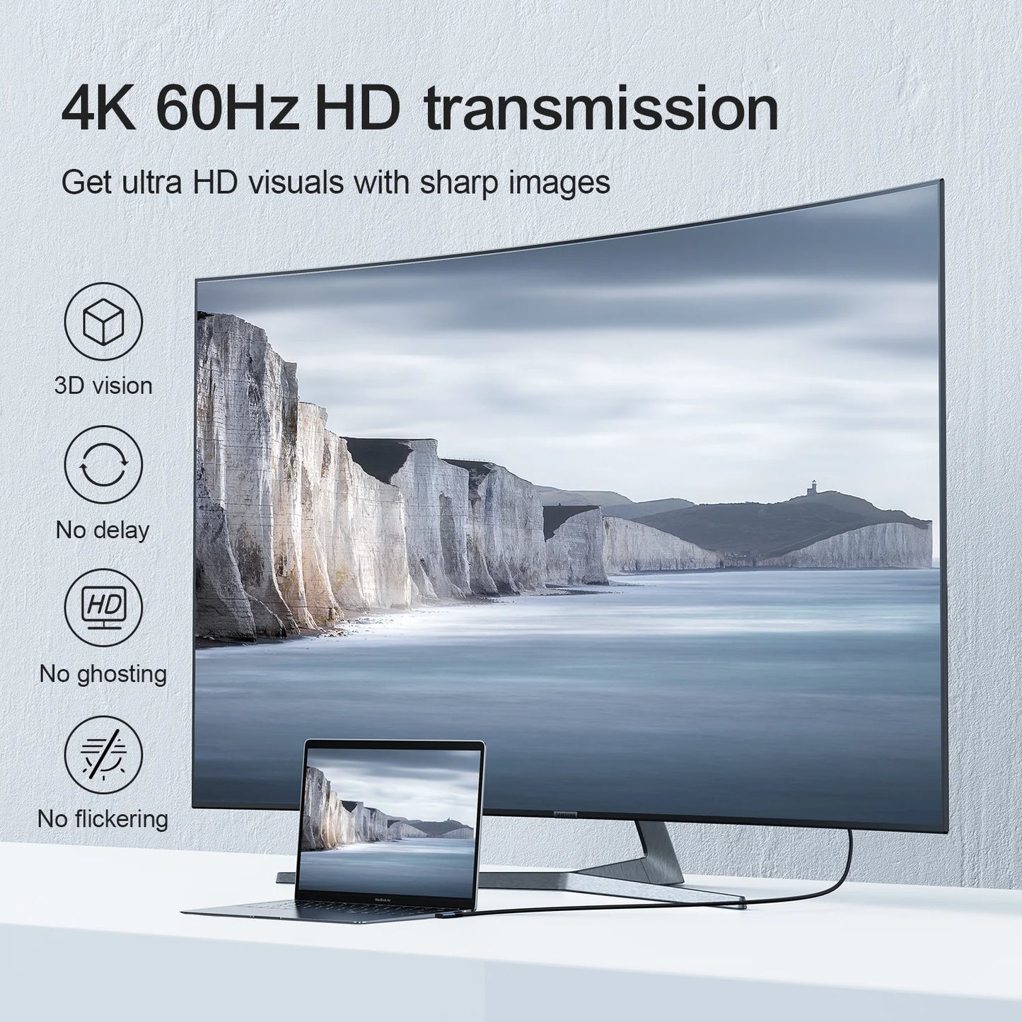 JOYROOM type C to HDMI 4K cable 2m-gray