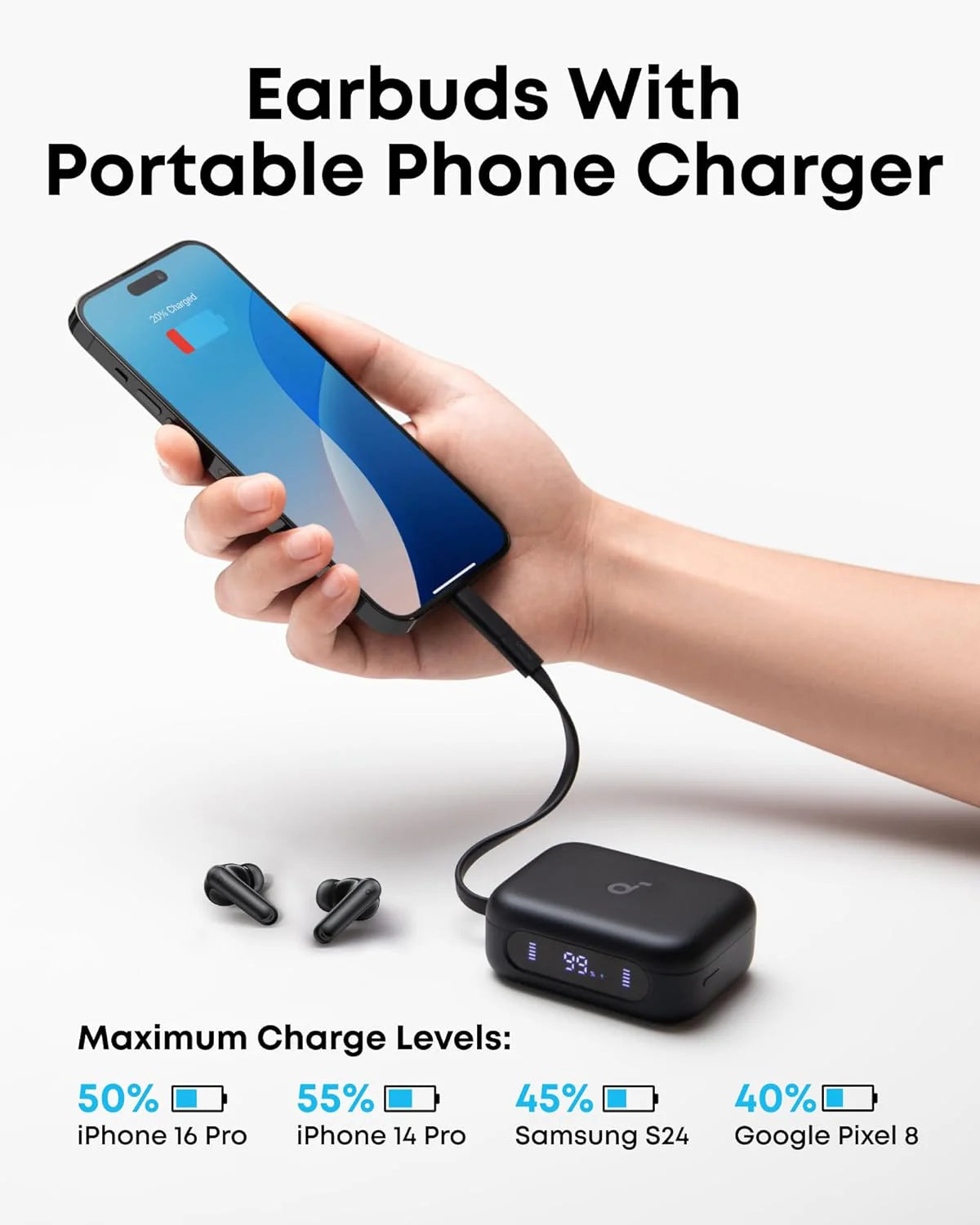 Anker Soundcore P41i Wireless Earbuds with Noise Cancelling & Charger