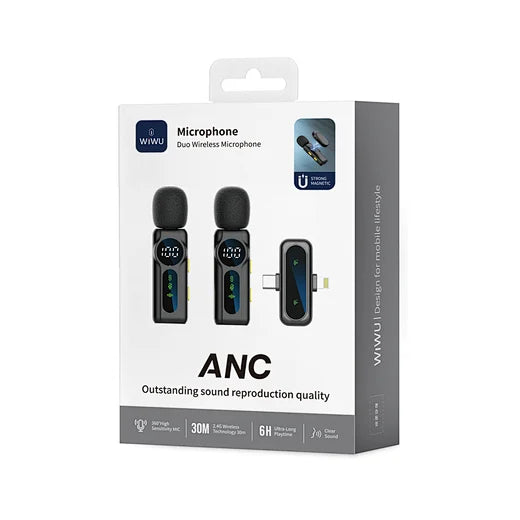 WiWU Dual Wireless Lavalier Microphone Wi-WM007