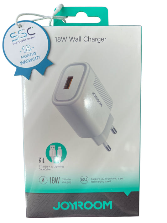 Joyroom 18W Single Port Travel Charger USB-A to Lightning
