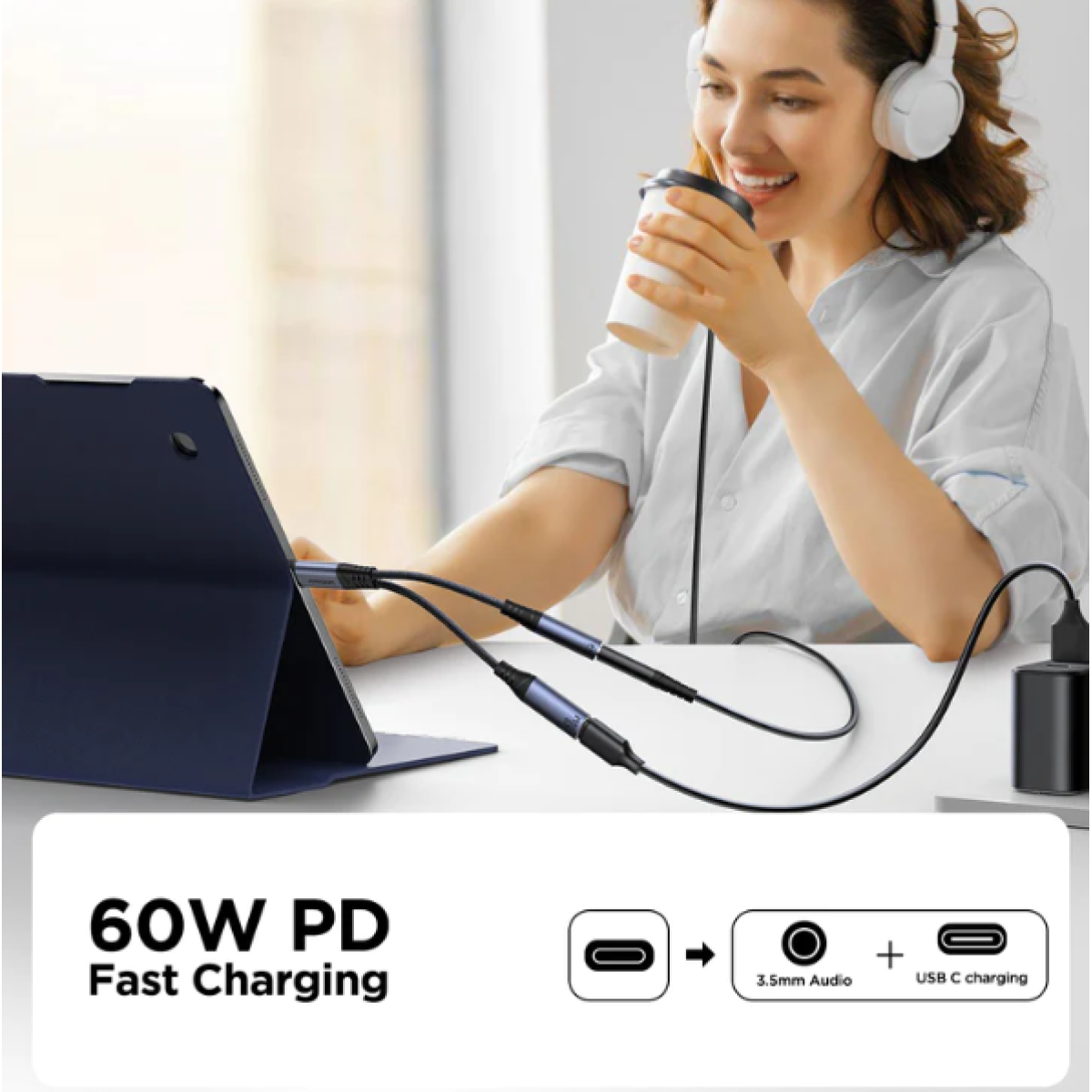 JOYROOM Audio-Transfer Series 2-in-1 Audio Adapter