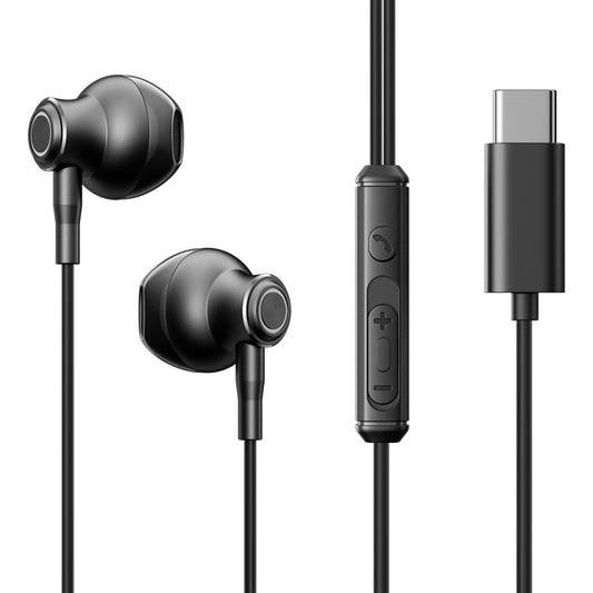 JOYROOM TYPE-C Series In-Ear Metal Wired Earbuds-Dark Gray