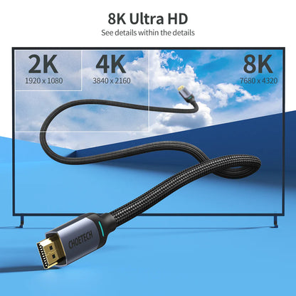Choetech 8K HDMI Cable 8K@60Hz Braided Cable