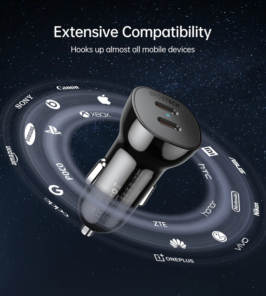 Choetech Type-C Fast Car Charger