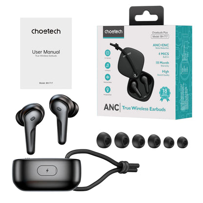 Choetech Mic Earphone Touch Control with Rotate charging case