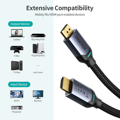 Choetech 8K HDMI Cable 8K@60Hz Braided Cable
