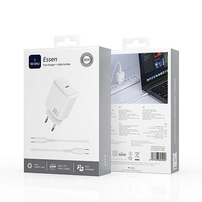WiWU Essen Fast Charger + Cable Combo 30 W Type C - Type C