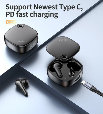 Choetech Mic Earphone Touch Control with Rotate charging case