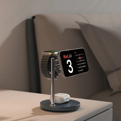 WiWU qi2.2 3 in 1 Space Station Air-cooled Magnetic Wireless Charger