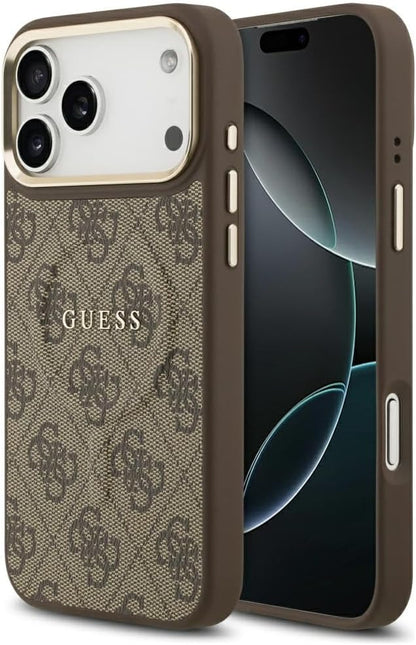 GUESS iPhone Classic MagSafe Leather Case for iPhone 17 Pro Max