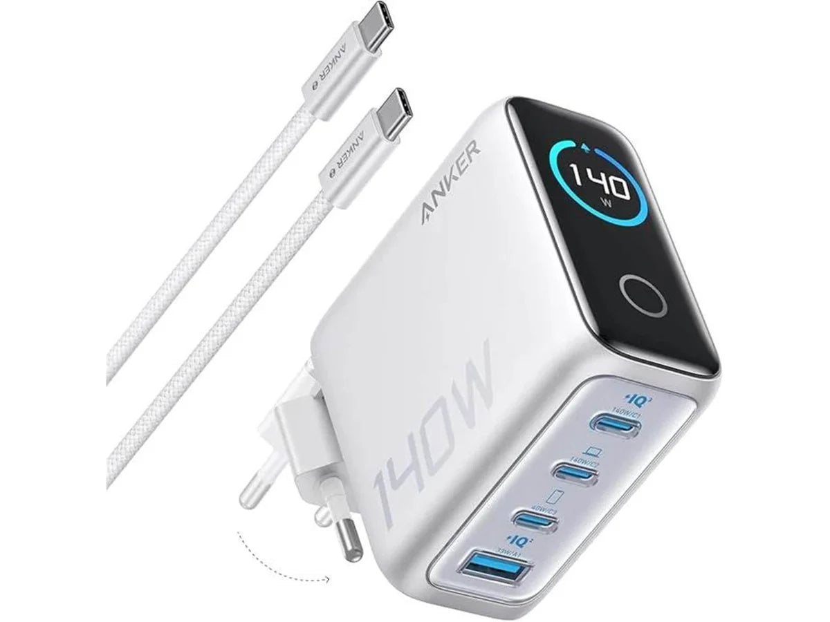 Anker 140W 4-Port Laptop Charger with USB-C Cable