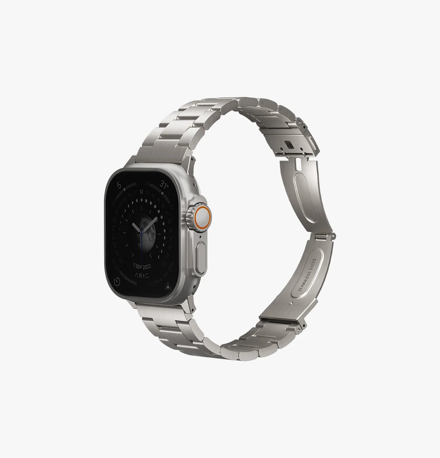 سوار UNIQ Osta Apple Watch من الفولاذ مع وصلات قابلة للتعديل ذاتيًا 44 مم - 49 مم