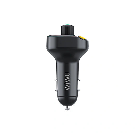WiWU Wi-QC031 Bluetooth 5.3 Car FM Transmitter with RGB Lights & 38W Fast Charging