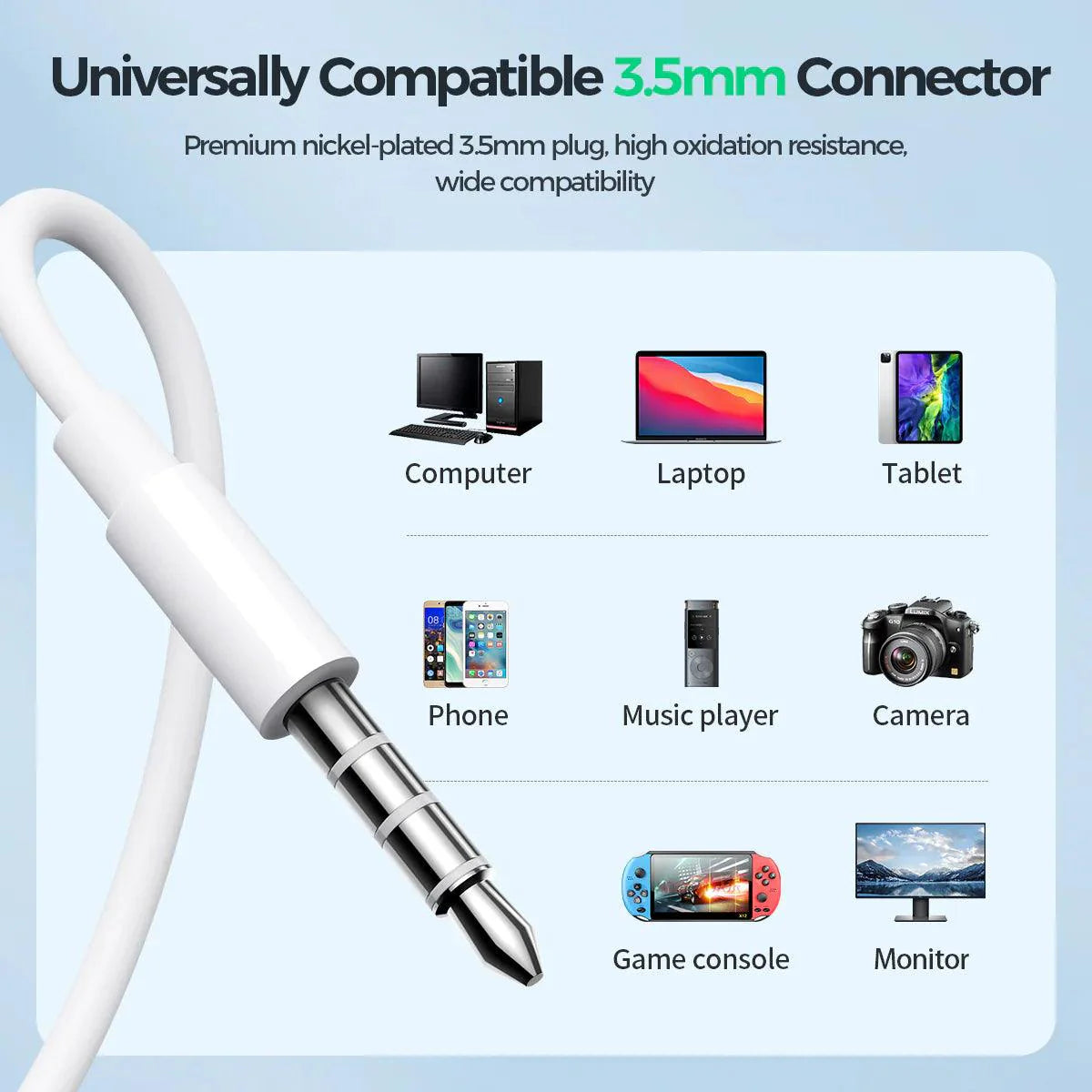 JOYROOM  Wired Series Half In-Ear Wired Earphones-White