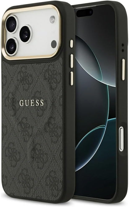 GUESS iPhone Classic MagSafe Leather Case for iPhone 17 Pro Max