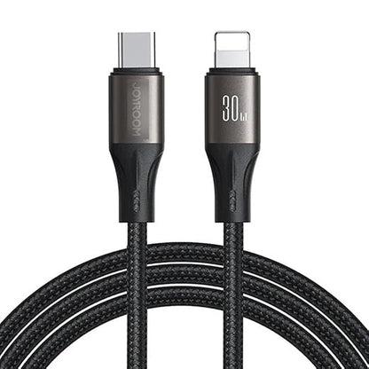 JOYROOM 30W Fast Charging Data Cable (Type-C to Lightning) 1m-Black