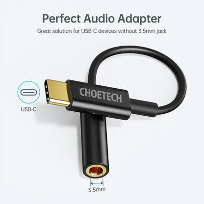 CHOETECH USB-C To 3.5mm Headphone Adapter