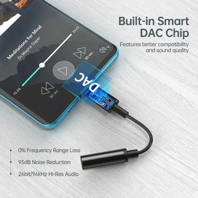 CHOETECH USB-C To 3.5mm Headphone Adapter