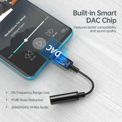 CHOETECH USB-C To 3.5mm Headphone Adapter