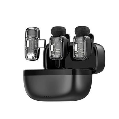 WiWU Dual Wireless Lavalier Microphone Wi-WM008 360° Pickup 50m Range 18H Battery with Charging Case