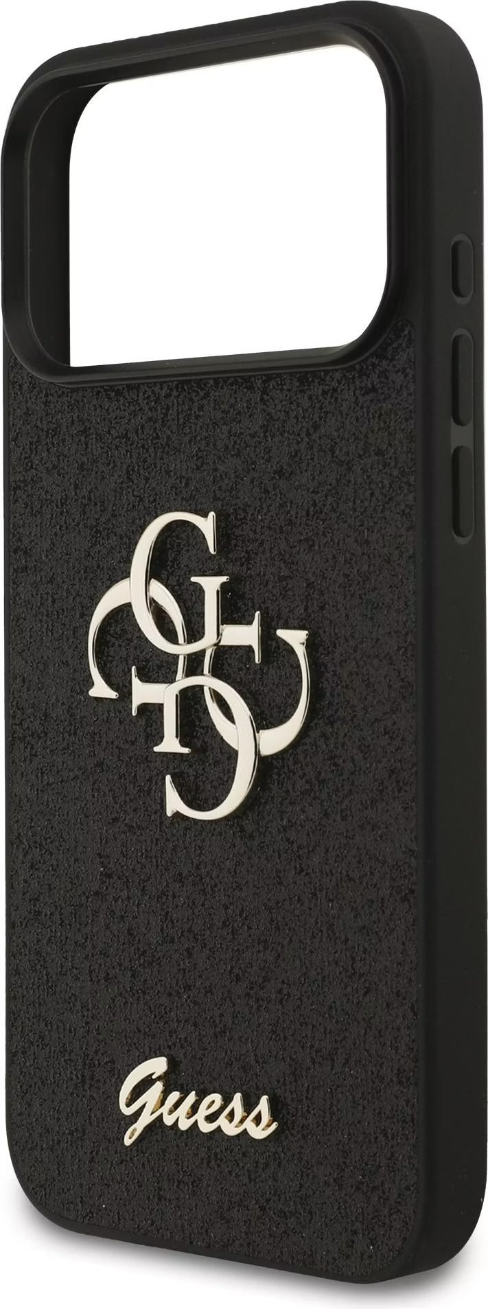 Guess PU Fixed Glitter Big 4G Metal Logo Case for iPhone 17 Pro Max