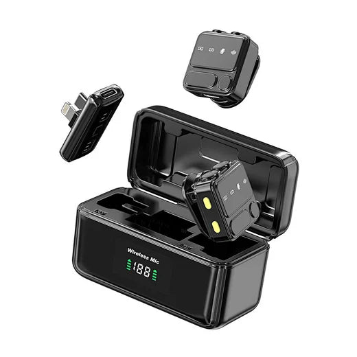 WiWU Wi-WM005 Bluetooth Lavalier Microphone with Apple and Type C Receiver for Video and Streaming