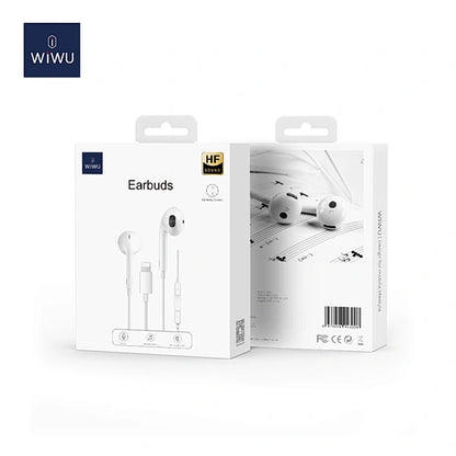 WiWU Wired earphone EB302 Plug and play lightning earphone Egornomic Earbuds