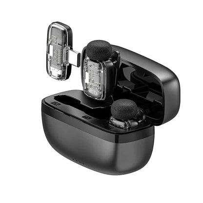 WiWU Dual Wireless Lavalier Microphone Wi-WM008 360° Pickup 50m Range 18H Battery with Charging Case