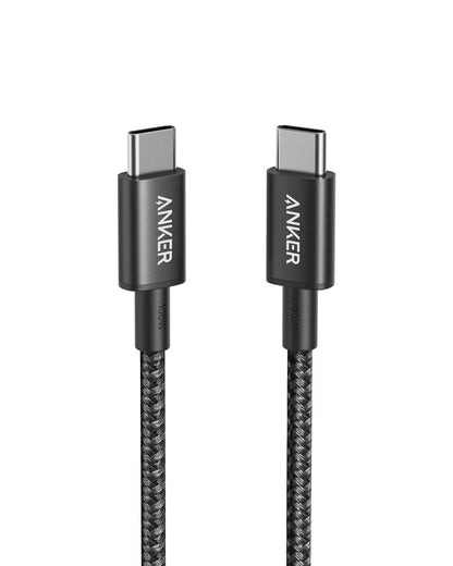 Anker Nylon USB-C to USB-A 2.0 Cable 3.3Ft (Black)