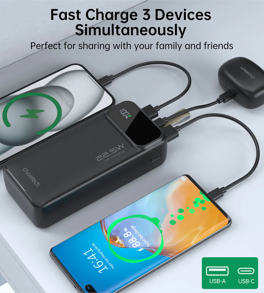 Choetech USB-A+Type-C Power bank