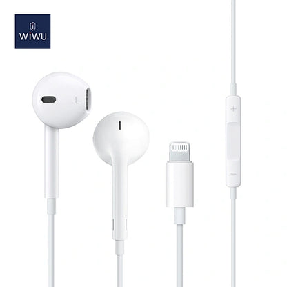 WiWU Wired earphone EB302 Plug and play lightning earphone Egornomic Earbuds