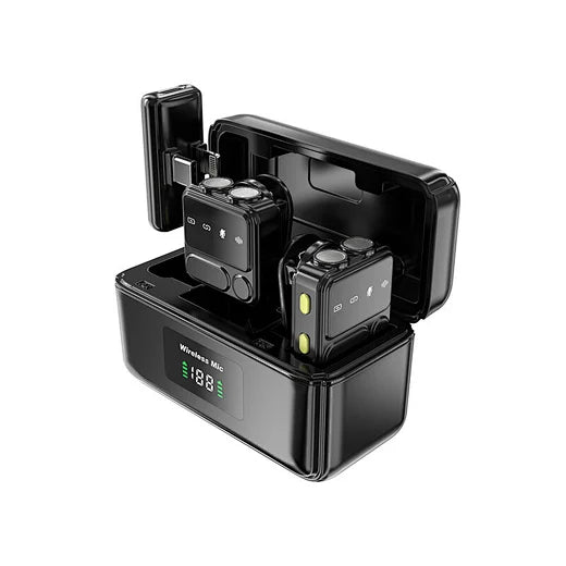 WiWU Wi-WM005 Bluetooth Lavalier Microphone with Apple and Type C Receiver for Video and Streaming