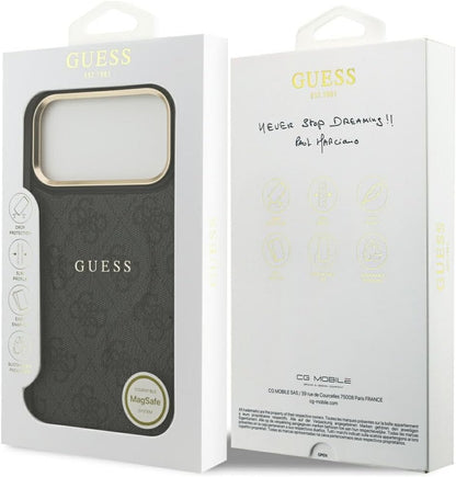 GUESS iPhone Classic MagSafe Leather Case for iPhone 17 Pro Max