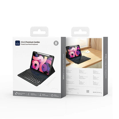 WiWU MK-006 3-in-1 iPad Keyboard Case with Stylus, Trackpad & Magnetic Cover